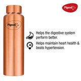 Pigeon by Stovekraft TAMBA Copper Water Bottle with Leak Proof Cap & Glossy Finish, Storage Water, Helps Weight Loss, Benefit Yoga (1 Litre)