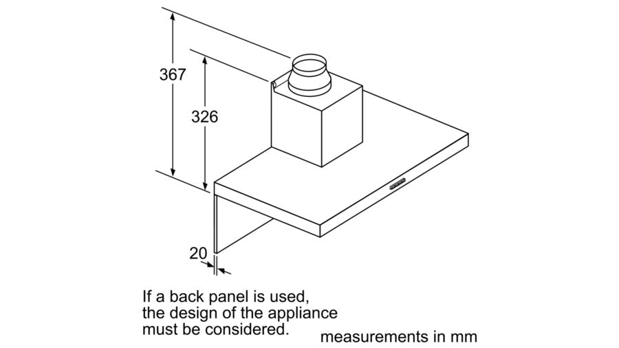 BOSCH CHIMNEY 4 WALL MOUNTED HOODS 90 CM DWB97DM50B
