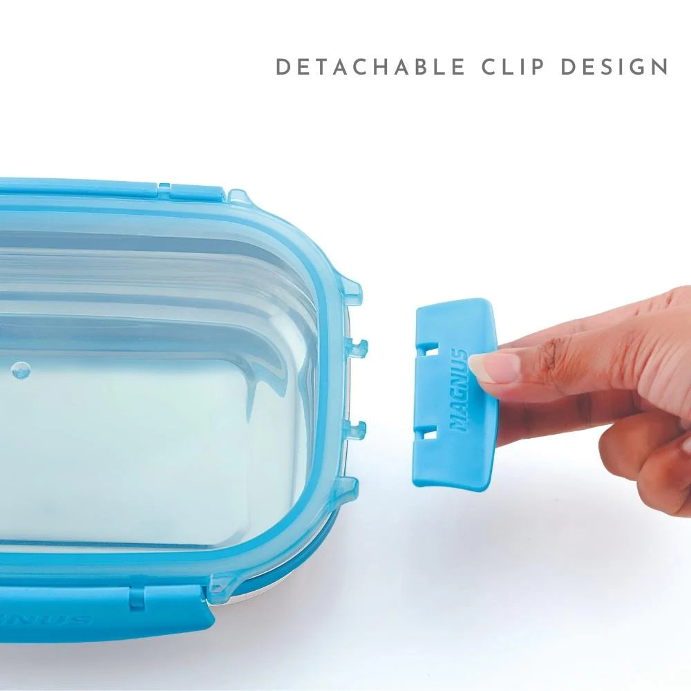 Bolt Classic Clear Lid Stainless Steel Lunch Box for School | 100% Leakproof | BPA Food Safe | Easy To Open | Dishwasher Safe