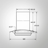 KAFF 60 CM Kitchen Chimney MAINZ 60DC