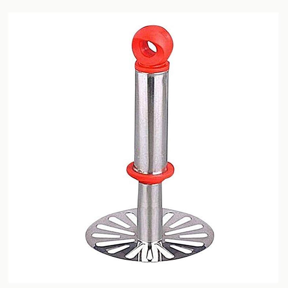 Anjali Stainless Steel Pav Bhaji Masher (Red)