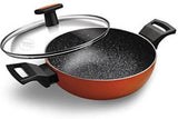 Treo Kadhai 24 cm with Lid  (Ceramic, Non-stick, Induction Bottom)