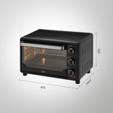 KAFF MFOT25 Matt Black Finish Oven Toaster Grill