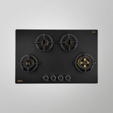 KAFF MSM 804 | Full Brass High Efficiency Burners with FFD | Ergonomic Designer Metal Knobs | Built in Hob