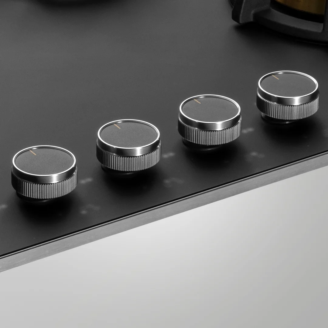 KAFF MSM 804 | Full Brass High Efficiency Burners with FFD | Ergonomic Designer Metal Knobs | Built in Hob