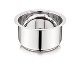 Stainless steel bowl on a white background