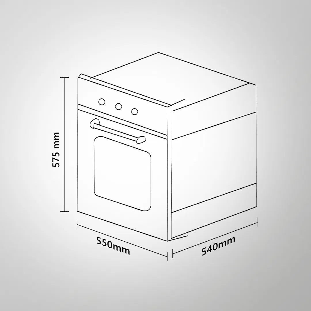 KAFF  60cm MZ OV6 TN Built-in Oven Black Glass with Titanium Finish Fascia  ELECTRIC OVEN 