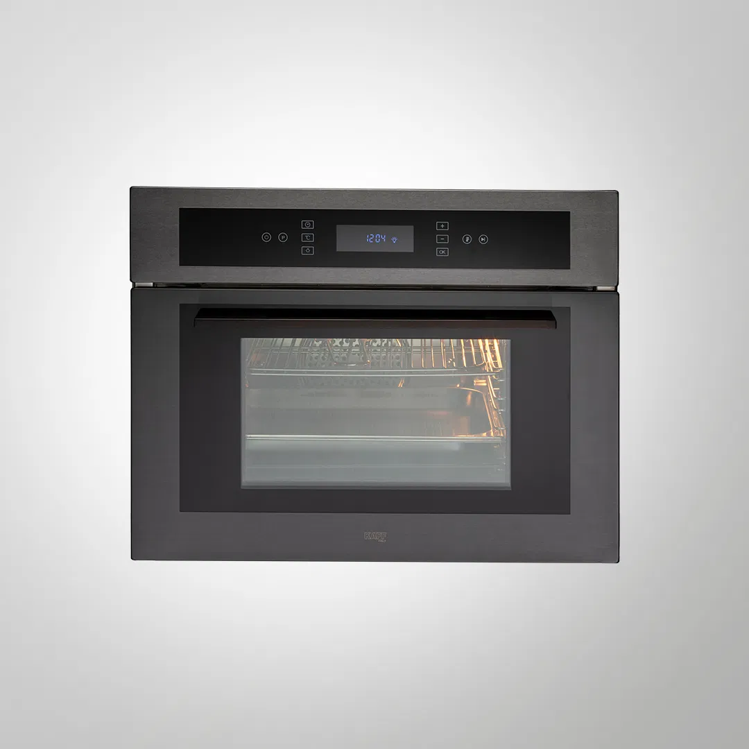 KAFF Built In ELECTRIC COMBI STEAM OVEN MZ ST6 TN Glass with Titanium Finish Fascia Memory Function 60 CM 