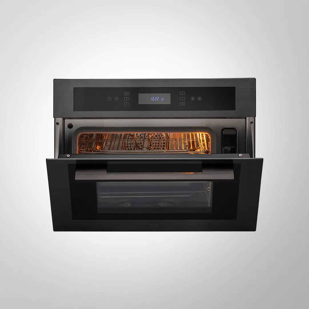 KAFF MZ ST6 TN ELECTRIC COMBI STEAM OVEN Glass with Titanium Finish Fascia Memory Function 60 CM