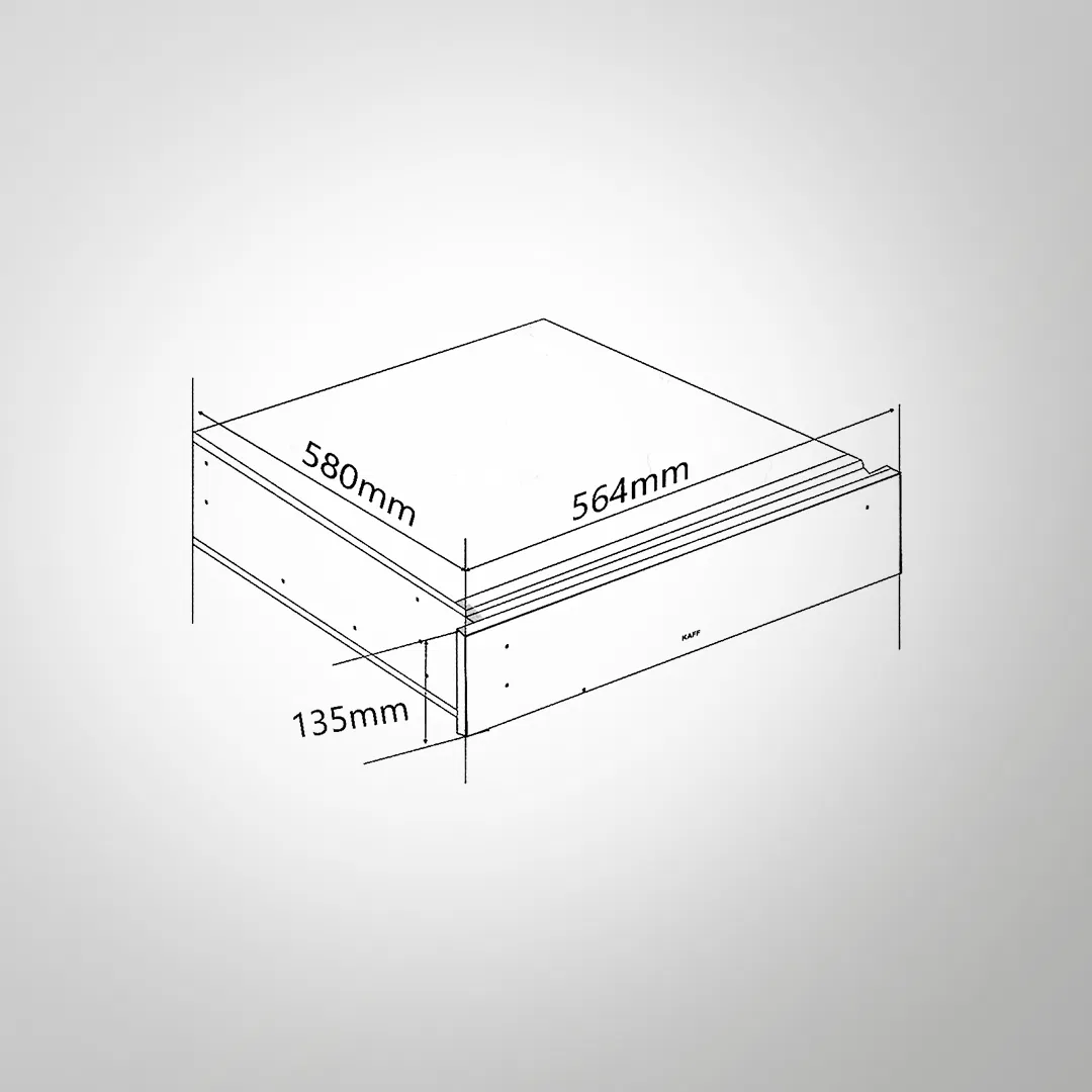 KAFF MZ WD6 TN Built In Dish Warmer Drawer Titanium Finish Fascia