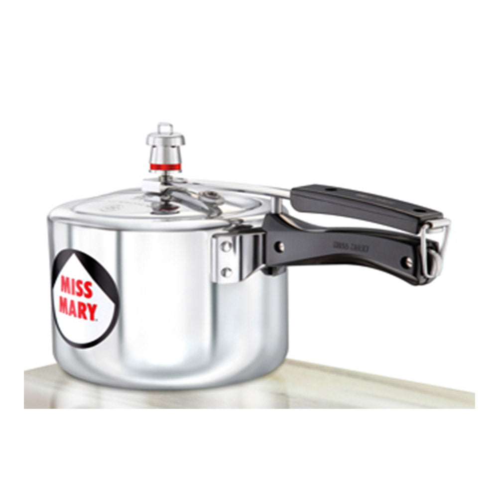 Hawkins Miss Mary Pressure Cooker 3 Litre: MM 30 with Hawkins Genuine 2 Gasket & 2 Safety Valve