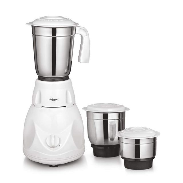 Sunflame 500 Watt Style DX Mixer Grinder with 3 Jars (White)