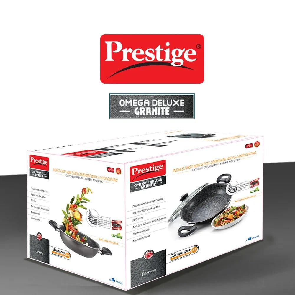 Prestige Omega Deluxe Granite Kadai 240 mm with lid