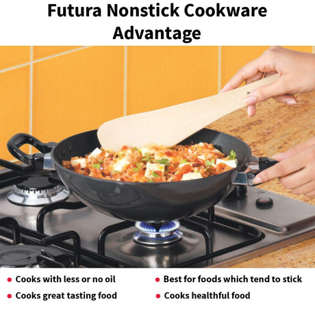 Hawkins Futura Non-Stick Kadhai Deep-Fry Pan 2.5 L NK 25