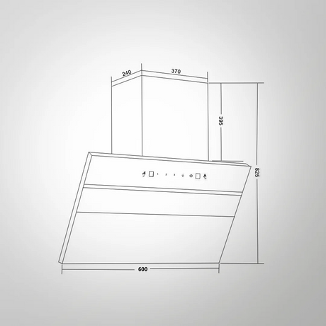 KAFF NOBELO LX DHC 60 FilterLess Dry HEAT AUTO CLEAN TECHNOLOGY CHIMNEY