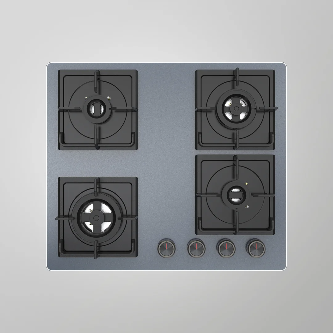 Kaff NYG 604B (Black) 60cm Auto Ignition 4 Full Brass High Efficiency Burners With Full FFD Built in Hob - Black