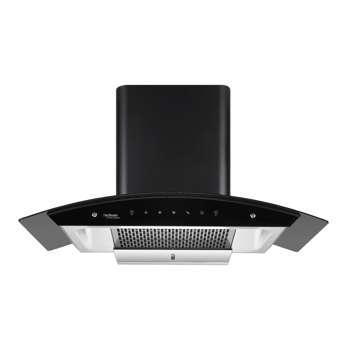 Hindware Oasis Blk 90cm Auto Clean Chimney, Suction 1200 m鲁/hr*, Filterless Technology Touch Control with Motion Sensor