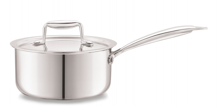 Cello 14 CM Tri-Ply SAUCE PAN with Stainless Steel Lid (1.0 LTR )