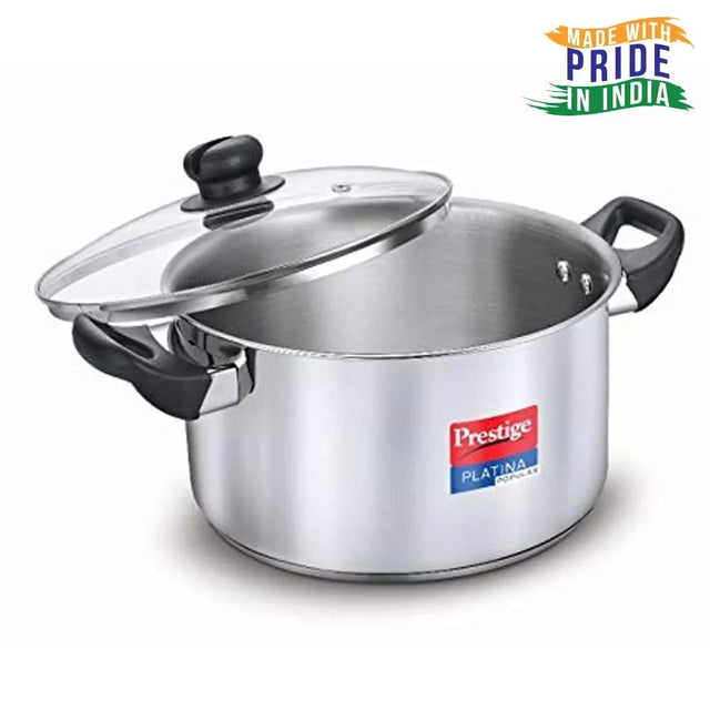 prestige Platina Popular SS Casserole with Lid, 180 mm