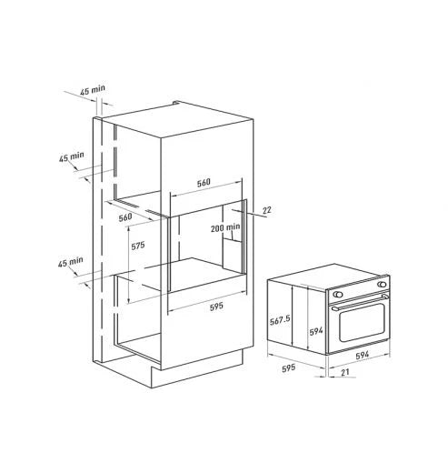 FBIO 80L 10F GLM Built In Oven