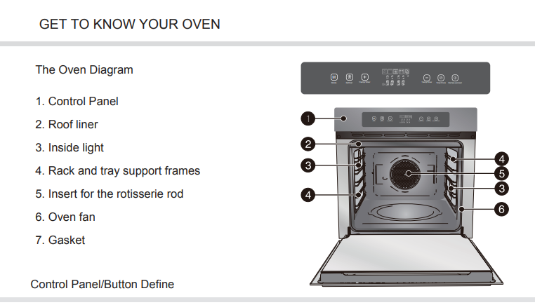 Glen Built-in Oven 658 Touch 42 Liter
