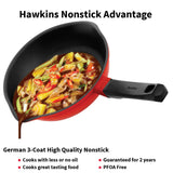 HAWKINS FRYING PAN 24 CM WITH GLASS LID (IDCF24G)