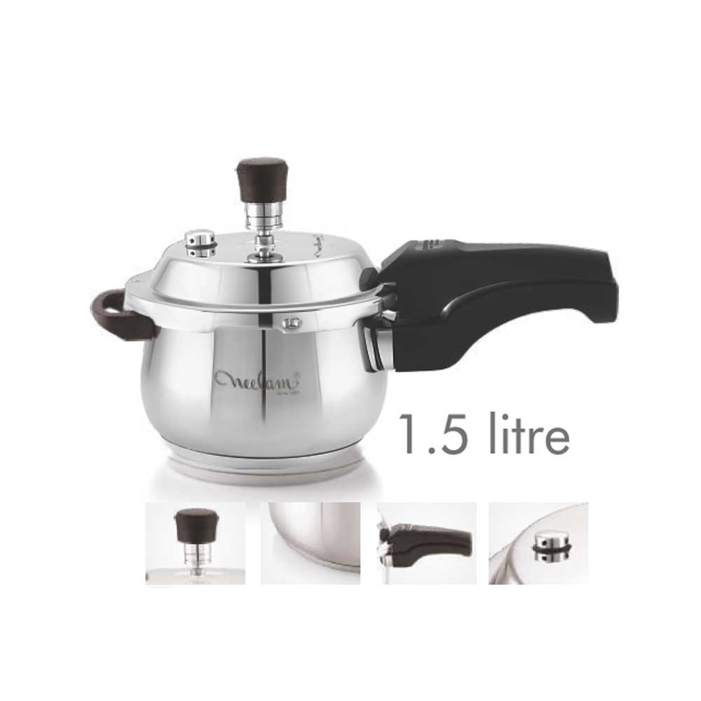 NEELAM ARTISTA STAINLESS STEEL 1.5 LITRES PRESSURE COOKER APC1.5L
