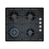 Bosch Serie | 2 Gas hob 60 cm Black, PBH6C6B90I, 4 Cooking Zone, With Flame failure safety device