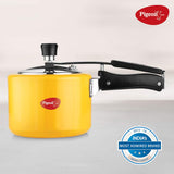 Pigeon by Stovekraft Chroma Induction Base Aluminium Pressure Cooker, 3 Litres, Yellow