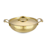 Glitter Brass Cooking Kadhai - 1500ml