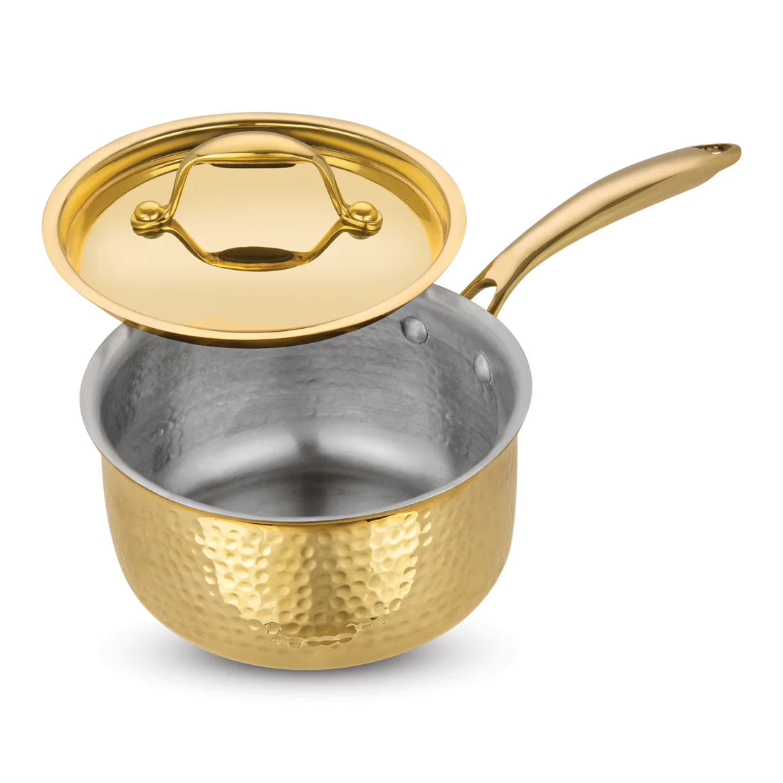 Glitter Brass Cooking Sauce Pan 1500ml