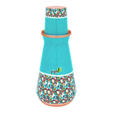 Pipal Kumbh Printed Copper Carafe Blue – 950 ml