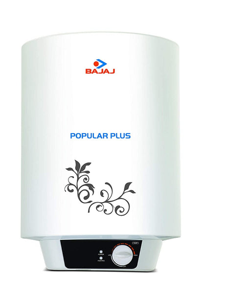 Bajaj Popular Plus Storage 15-Litre Vertical Water Heater, White, 4 Star