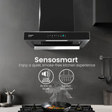 CHD-SSB60BFE-MBL-Box Wall Mounted Chimney SensoSmart 60 cm