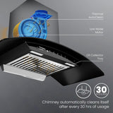 CHD-IMC90BFA-MBL-Curved Wall Mounted Chimney IntelliMotion 90 cm