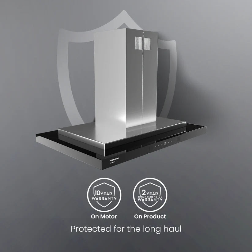 CHD-GAL90BFE-INX GrandArt 90cm Island Baffle Filter Chimney