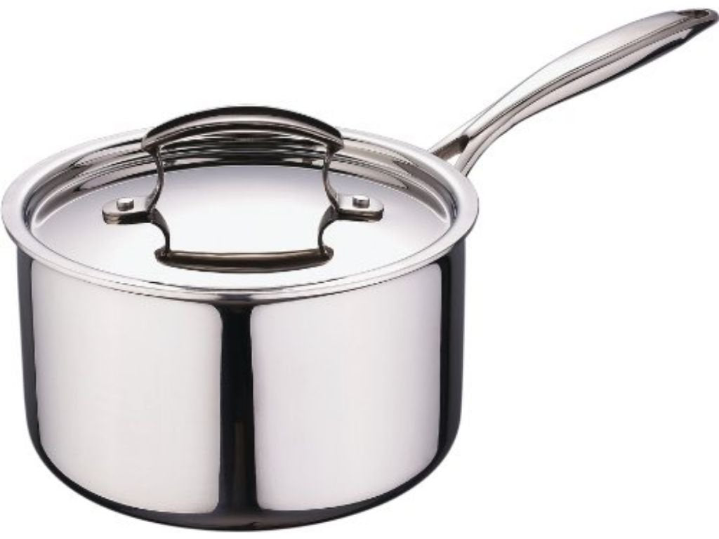 Bergner 16 CM SS Tri-Ply Saucepan with Lid (1.6L)  BG-6327