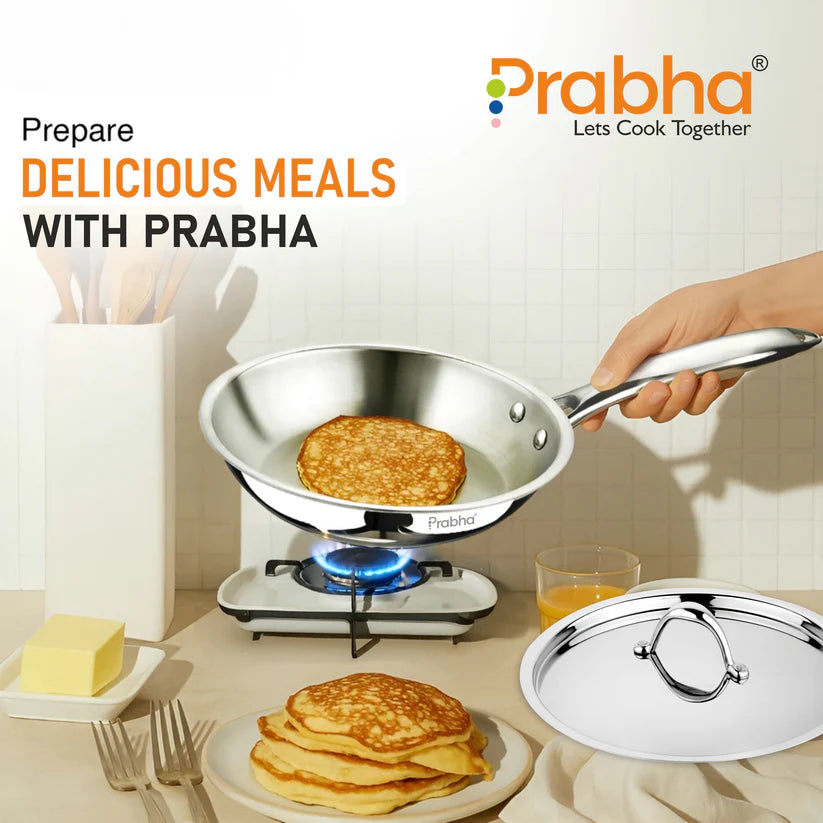 Prima Triply Frypan With Lid – 1.1L, 20cm