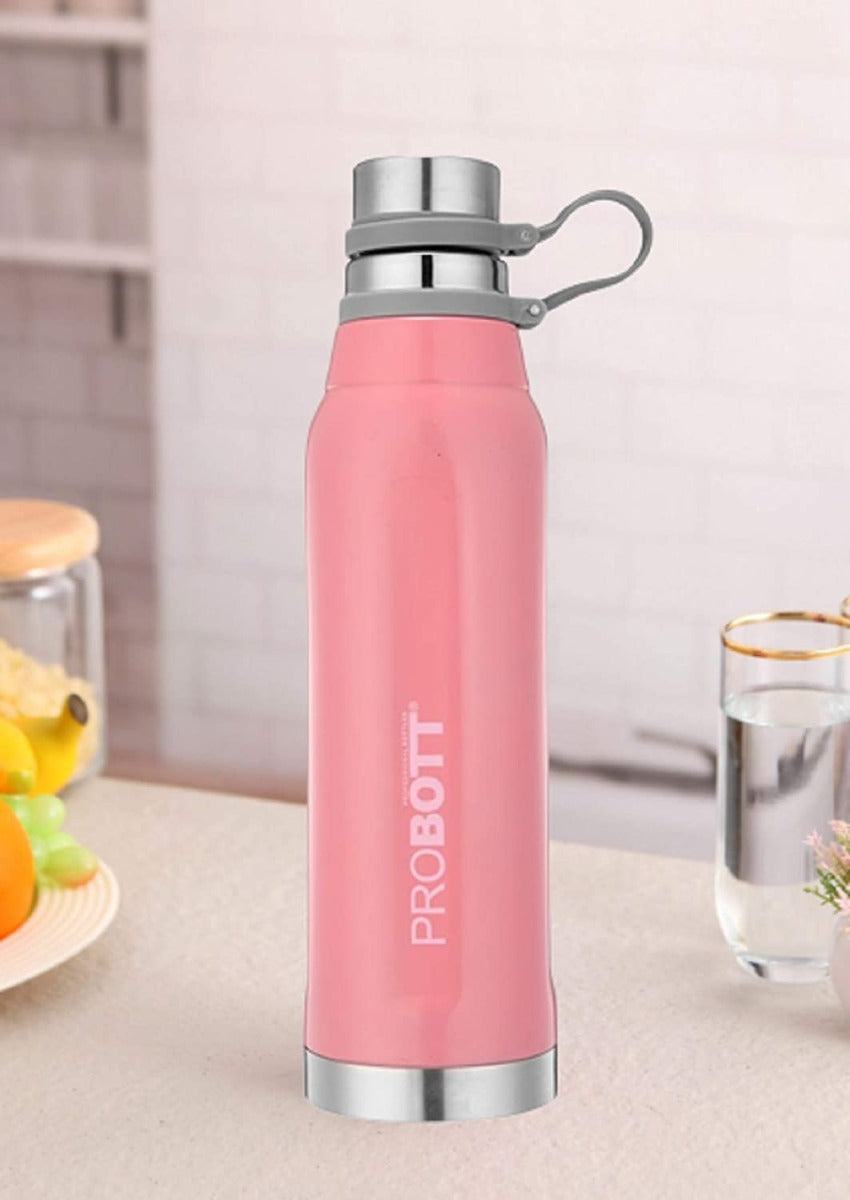 Probott Stainless Steel Water Bottle hot & Cold,Office,Collage Sports Water Bottle 800ML Pink Color (PB800-06)