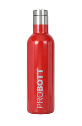 Probott Thermosteel Water Bottle Thermos Flask for Hot and Cool for Drinking, 1000 Ml (Red and Grey)