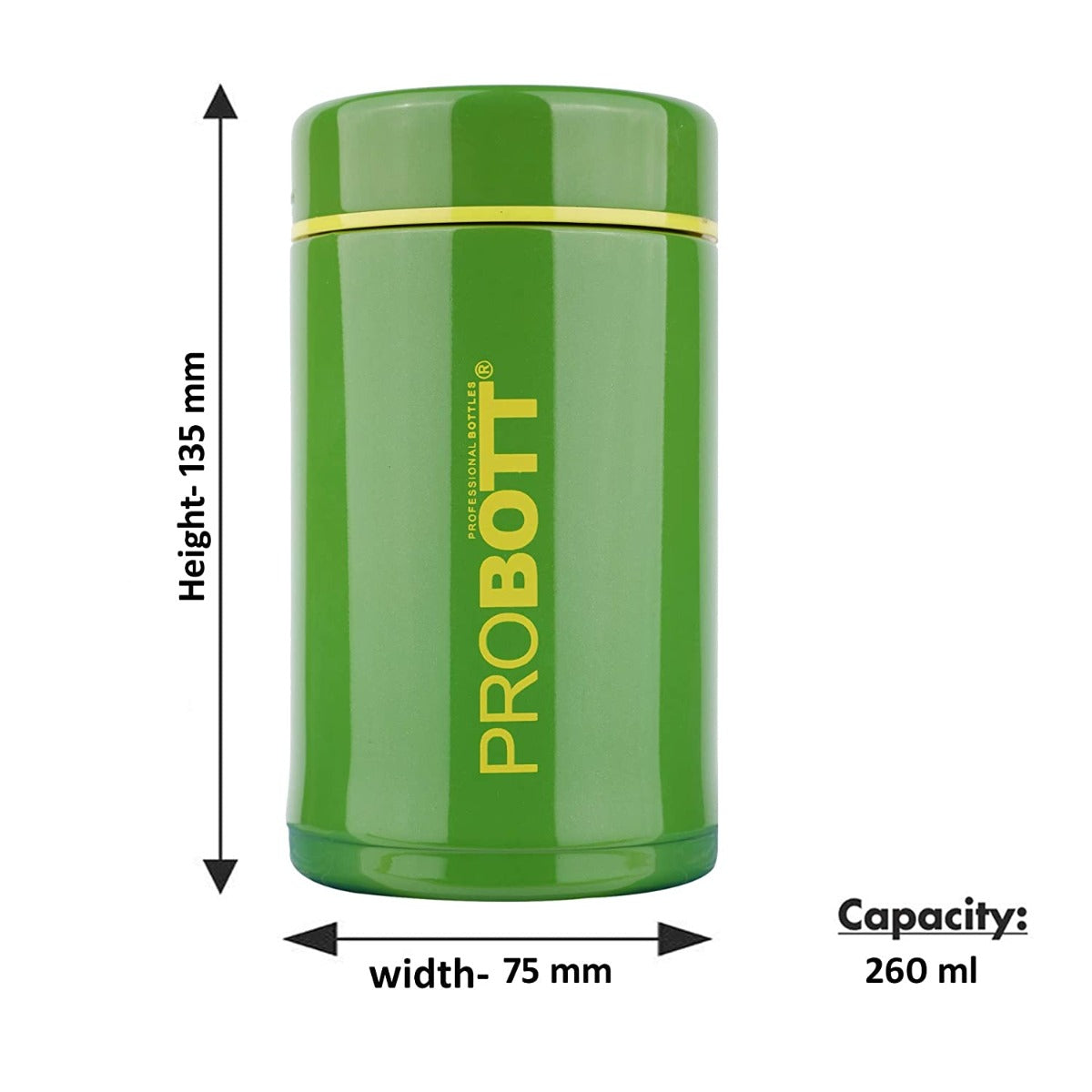 PROBOTT Thermosteel Vacuum Jar 260ml -Green PB-260-04