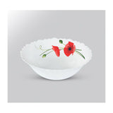 Borosil Red Carnation Multipurpose Bowl Set 2 Pcs