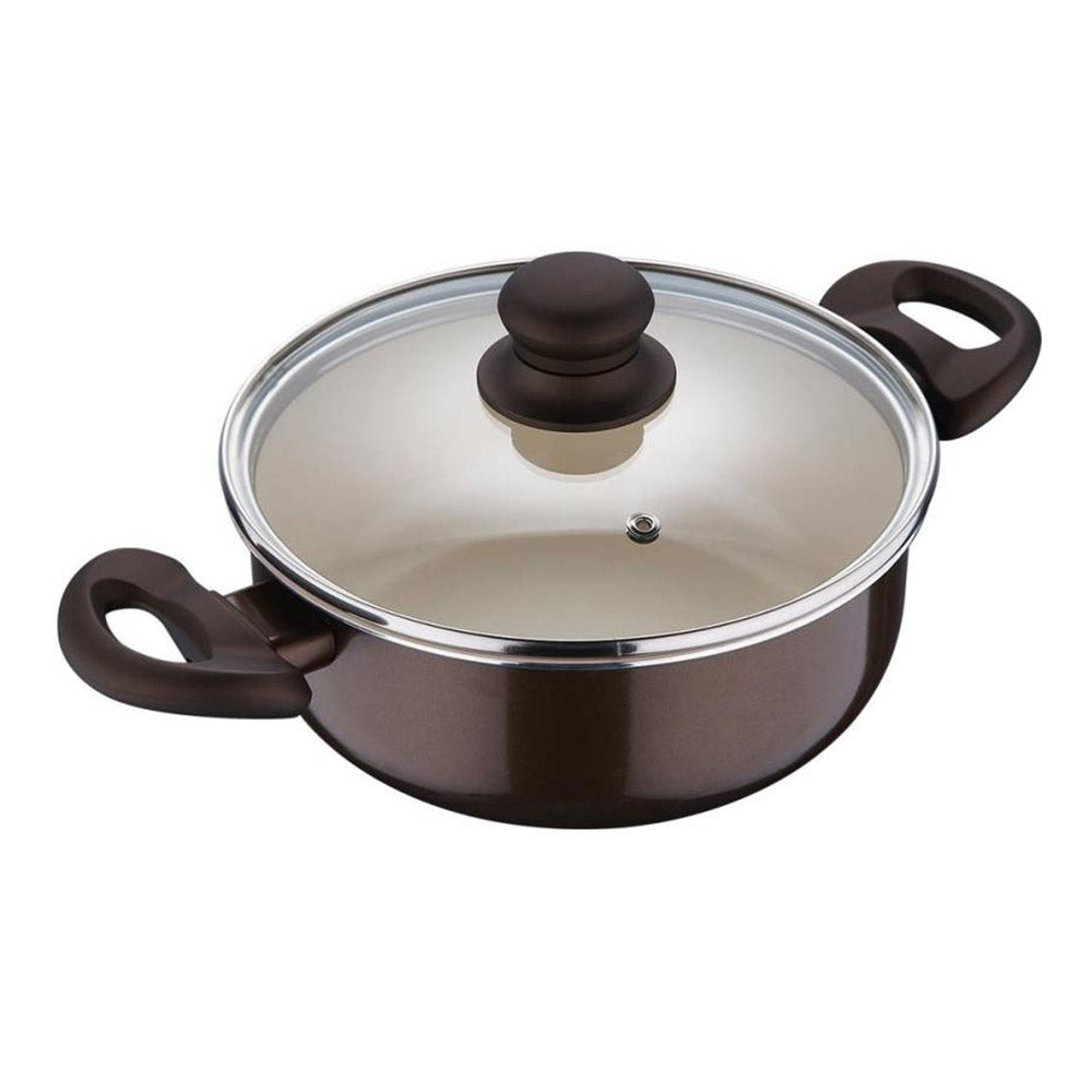 Bergner Press Alluminium Cook & Serve Pot With lid 2.4 L (Brown)