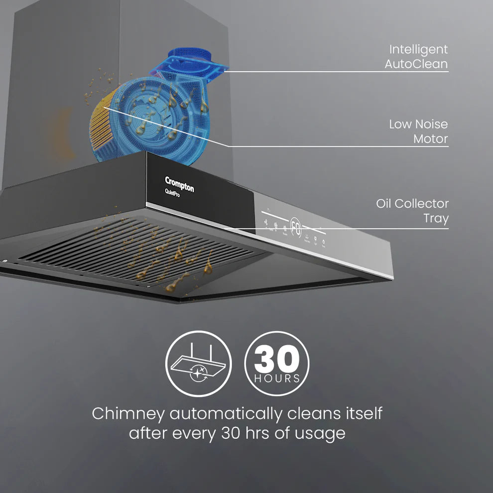 CHD-QPVB60FLE-MBL-Box Wall Mounted Chimney QuietPro 60 cm