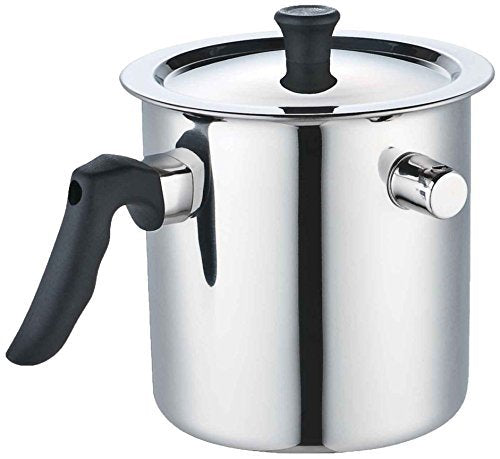 JVL MB-2-Single Bakelite Handle Stainless Steel Single Wall Milk Boiler Storage - 2 Litre