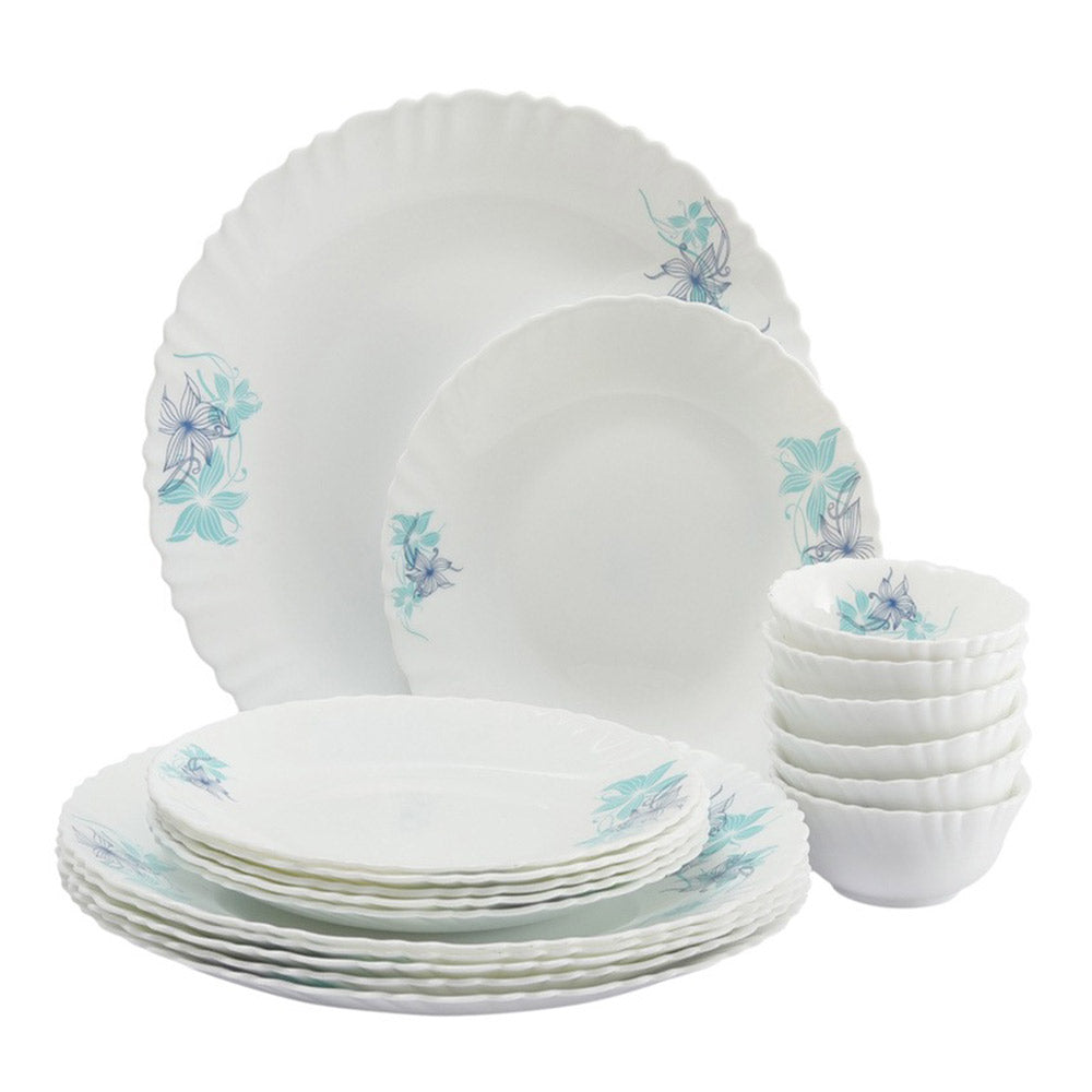 Roxx Opal Bluebuster 18 Pcs With Full Plate Dinner Set