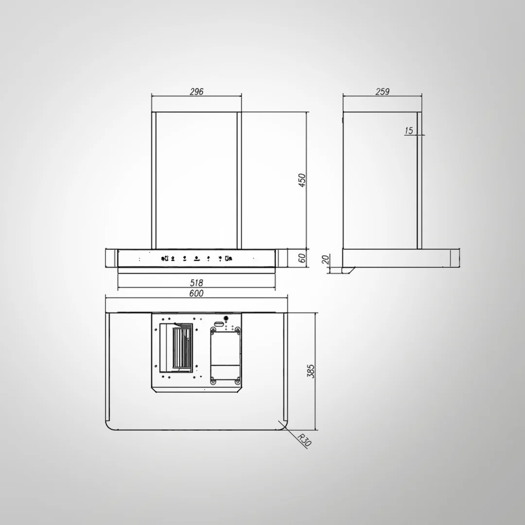 KAFF 75 CM Kitchen Chimney R-PRO 75