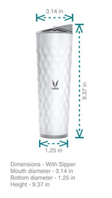 Vaya Drynk 600 ml Thermosteel Vacuum Insulated Flask, Sipper Water Bottle (Tumbler+Sipper), White