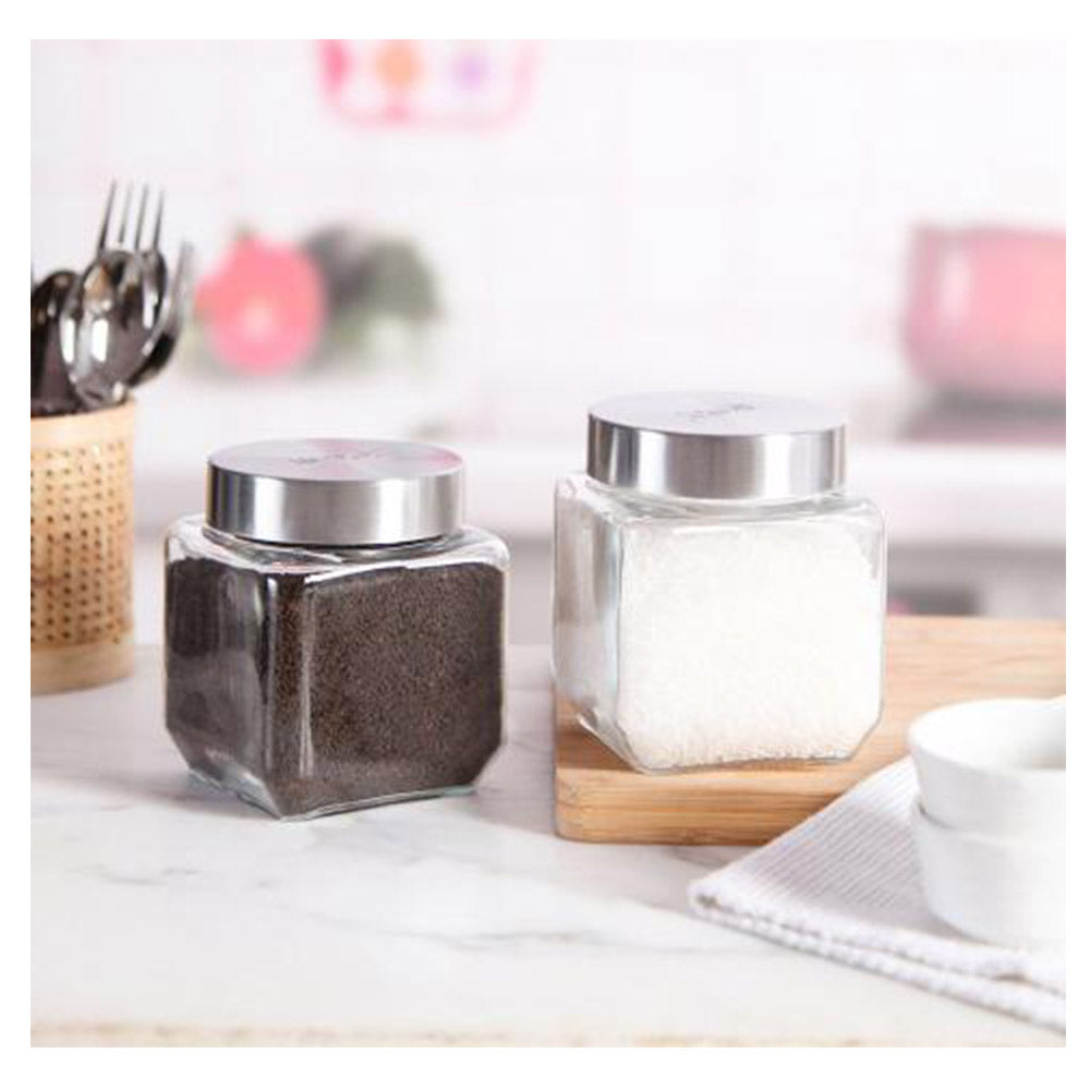 Roxx Container Trigo Square Jar 2 pc/set (450ml)