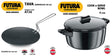 Hawkins Futura Hard Anodised Tawa, 26cm, Black & Futura Hard Anodised Cook-n-Serve Bowl, 4 litres, Black Combo